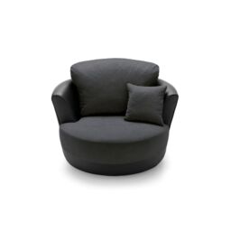 Abakus Direct Dylan Swivel Chair in Black - thumbnail 5