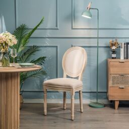 Nordlys Set of 2 Classic Wooden Dining Room Chairs in Beige - thumbnail 7
