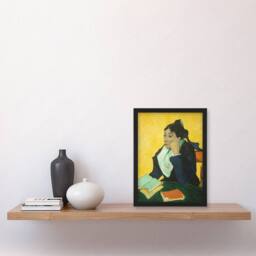 "Artery8 Madame Joseph Michel Ginoux Van Gogh Vintage Framed Wall Art Print in Yellow - Size: W12"" x H16""" - thumbnail 4
