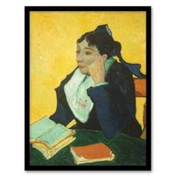 "Artery8 Madame Joseph Michel Ginoux Van Gogh Vintage Framed Wall Art Print in Yellow - Size: W12"" x H16""" - thumbnail 1