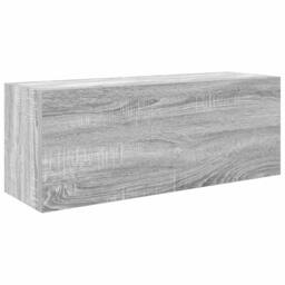 Berkfield Home Bathroom Wall Cabinet Grey Sonoma 80x25x30 cm Engineered Wood - Size: 80 x 25 x 30 cm