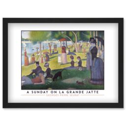 Artery8 Georges Pierre Seurat A Sunday On La Grande Jatte Painting Artwork Framed Wall Art Print A4 in Black - thumbnail 1