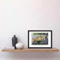 Artery8 Georges Pierre Seurat A Sunday On La Grande Jatte Painting Artwork Framed Wall Art Print A4 in Black - thumbnail 2