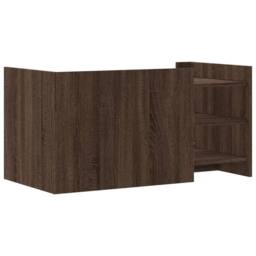 Berkfield Home Coffee Table Brown Oak 100x50x50 cm Engineered Wood - Size: 100 x 50 x 50 cm - thumbnail 6