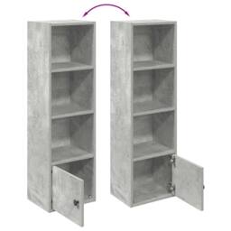 Berkfield Home Bookcase Concrete Grey 31x24x102 cm Engineered Wood - Size: 31 x 24 x 102 cm - thumbnail 8