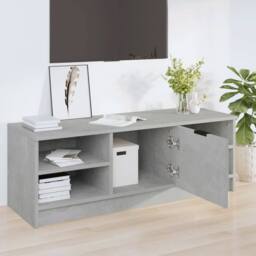 Berkfield Home TV Cabinet Concrete Grey 102x35.5x36.5 cm Engineered Wood - thumbnail 3