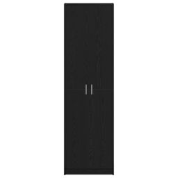 Berkfield Home Wardrobe Black Oak 55x25x189 cm Engineered Wood - Size: 55 x 25 x 189 cm - thumbnail 6