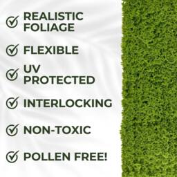 Ark Mat Moss Artificial Plant Wall Panel 1x1m - Indoor & Outdoor Use in Green - thumbnail 3