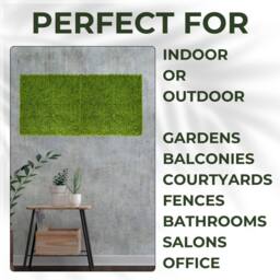 Ark Mat Moss Artificial Plant Wall Panel 1x1m - Indoor & Outdoor Use in Green - thumbnail 4