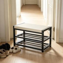 Ventryn Shoe Bench Stool Shoe Cabinet Storage Rack Cabinet Bench - thumbnail 5