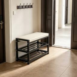 Ventryn Shoe Bench Stool Shoe Cabinet Storage Rack Cabinet Bench - thumbnail 4