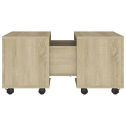 Berkfield Home Coffee Table Sonoma Oak 60x60x38 cm Engineered Wood in Brown - Size: 60 x 60 x 38 cm - thumbnail 6