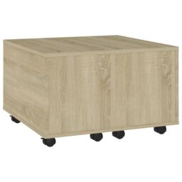 Berkfield Home Coffee Table Sonoma Oak 60x60x38 cm Engineered Wood in Brown - Size: 60 x 60 x 38 cm - thumbnail 3