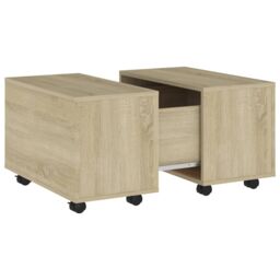 Berkfield Home Coffee Table Sonoma Oak 60x60x38 cm Engineered Wood in Brown - Size: 60 x 60 x 38 cm - thumbnail 2