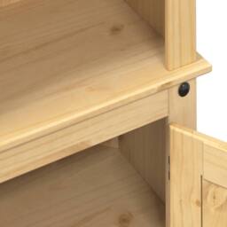 Berkfield Home Highboard Corona 74x38x170 cm Solid Wood Pine in Light Tan - Size: 74 x 38 x 170 cm - thumbnail 7