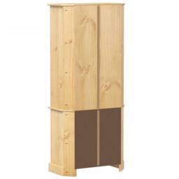 Berkfield Home Highboard Corona 74x38x170 cm Solid Wood Pine in Light Tan - Size: 74 x 38 x 170 cm - thumbnail 6