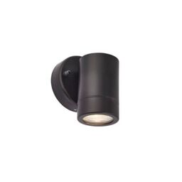 Netlighting Palin 1 Light Outdoor Wall Light Matt Black Glass IP44 GU10