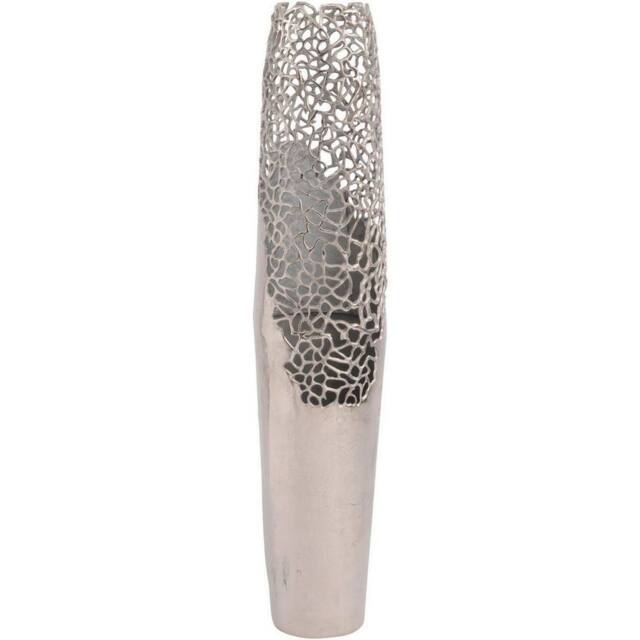 The Libra Company Apo Coral Large Vase - Aluminium - L22 x W22 x H115 cm - Silver - image 1