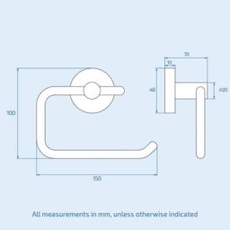 Nes Home Round Toilet Roll Holder in Silver - thumbnail 3