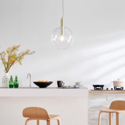 FurnitureboxUK Emily Smoked Glass Pendant Ceiling Light in Black - thumbnail 4