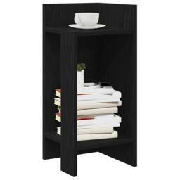 Berkfield Home Side Tables 2 pcs with Shelf Black 25.5x27x60 cm - thumbnail 2