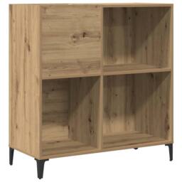Berkfield Home Record Cabinet Artisan Oak 84.5x38x89 cm Engineered Wood in Brown - thumbnail 1