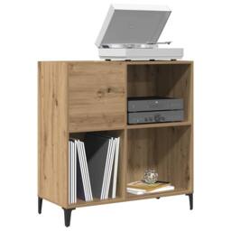 Berkfield Home Record Cabinet Artisan Oak 84.5x38x89 cm Engineered Wood in Brown - thumbnail 2