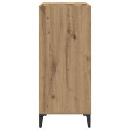 Berkfield Home Record Cabinet Artisan Oak 84.5x38x89 cm Engineered Wood in Brown - thumbnail 5