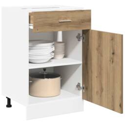 Berkfield Home Durable Drawer Bottom Cabinet Lyon Artisan Oak 50x46x81.5 cm Engi in Brown - thumbnail 1