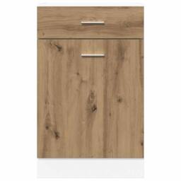 Berkfield Home Durable Drawer Bottom Cabinet Lyon Artisan Oak 50x46x81.5 cm Engi in Brown - thumbnail 4