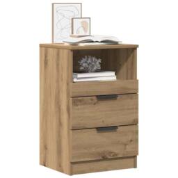 Berkfield Home Bedside Cabinet Artisan Oak 40x36x65 cm Engineered Wood in Brown - Size: 40 x 36 x 65 cm - thumbnail 4