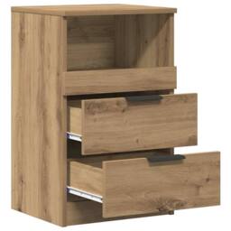 Berkfield Home Bedside Cabinet Artisan Oak 40x36x65 cm Engineered Wood in Brown - Size: 40 x 36 x 65 cm - thumbnail 5