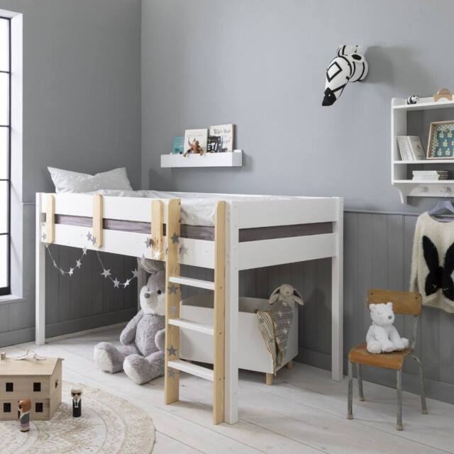 Nöa and Nani Una Midsleeper Cabin Bed in White - Size: Single - image 1