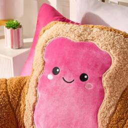 OHS Rosie the Jam Toast Cuddle Cushion Novelty Reading Pillow - thumbnail 3