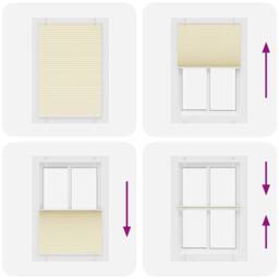 Berkfield Home Pleated Blind Cream 95x100 cm Fabric Width 94.4 cm Polyester - thumbnail 5