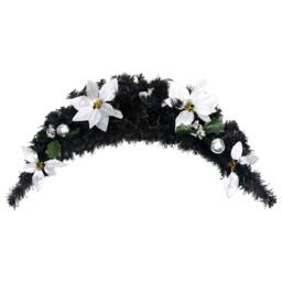 Berkfield Home Beautiful Christmas Arch with LED Lights Black 90 cm PVC - thumbnail 1