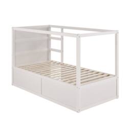 Aspire Hideout Reversible Midsleeper Children's Bed with Memory Foam Mattress in White - Size: Single - thumbnail 4