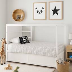 Aspire Hideout Reversible Midsleeper Children's Bed with Memory Foam Mattress in White - Size: Single - thumbnail 2