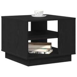 Berkfield Home Traditional Black Oak Coffee Table 55x55x42 cm Made of Engineered Wood - Size: 55 x 55 x 42 cm