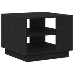 Berkfield Home Traditional Black Oak Coffee Table 55x55x42 cm Made of Engineered Wood - Size: 55 x 55 x 42 cm - thumbnail 3