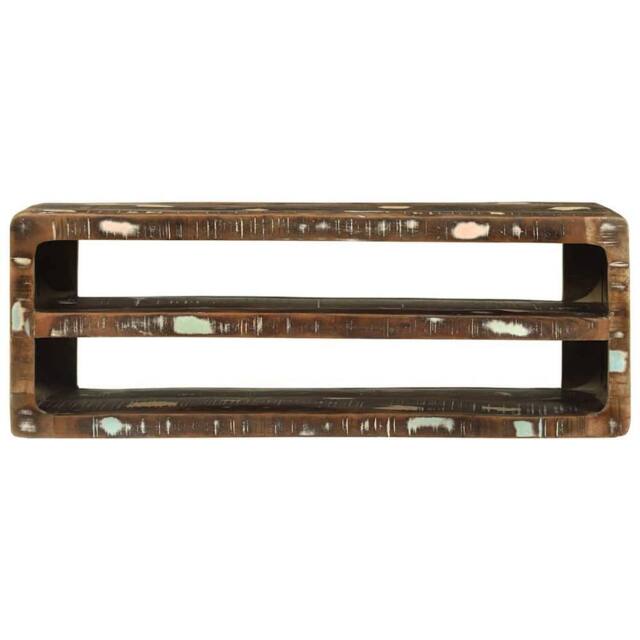 Berkfield Home TV Cabinet 100x32x36 cm Solid Wood Reclaimed in Brown - Size: 100 x 32 x 36 cm - image 1
