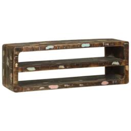 Berkfield Home TV Cabinet 100x32x36 cm Solid Wood Reclaimed in Brown - Size: 100 x 32 x 36 cm - thumbnail 7