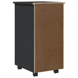Berkfield Home Rolling Cabinet with Drawers MOSS Grey Solid Wood Pine - thumbnail 6