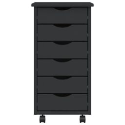 Berkfield Home Rolling Cabinet with Drawers MOSS Grey Solid Wood Pine - thumbnail 4