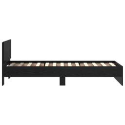 Berkfield Home Bed Frame with Headboard Black Oak 75 x 190 cm Engineered Wood - thumbnail 7