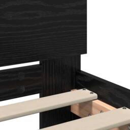 Berkfield Home Bed Frame with Headboard Black Oak 75 x 190 cm Engineered Wood - thumbnail 9