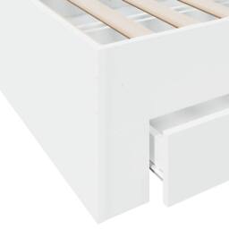 Berkfield Home Modern Bed Frame with Drawers without Mattress White 180x200 cm S - Size: Super King - thumbnail 8