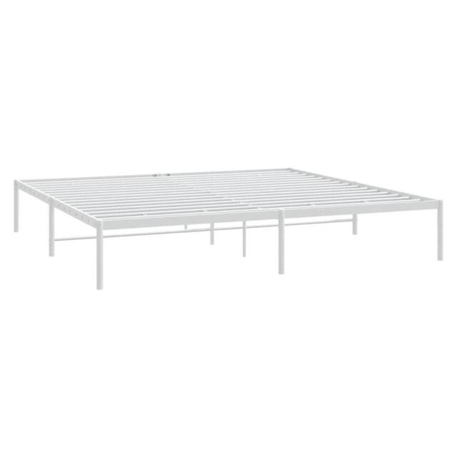 Berkfield Home Metal Bed Frame White 180x200 cm Super King - image 1