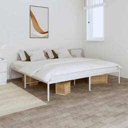 Berkfield Home Metal Bed Frame White 180x200 cm Super King - thumbnail 2