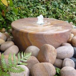 Buttercup Farm Rainbow Sandstone Mill Wheel Outdoor Water Feature with Pump, Light - thumbnail 2